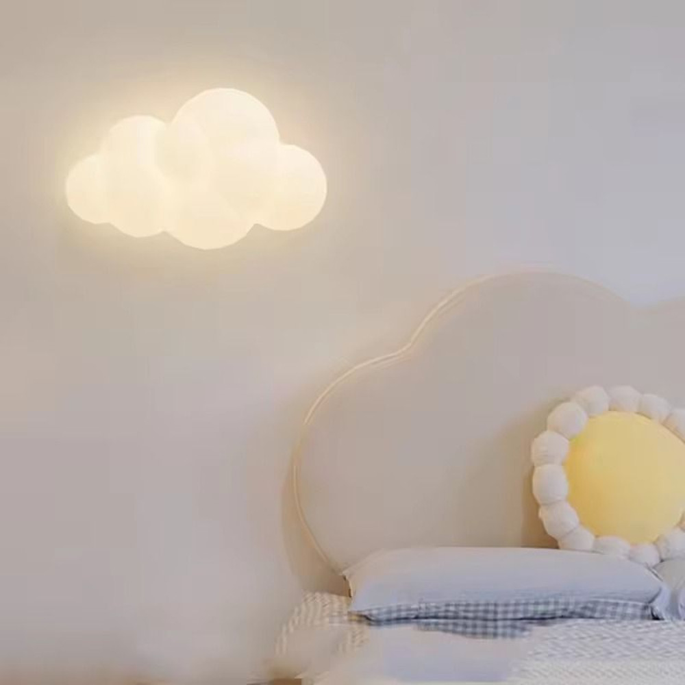 Cloud Shape Wall Lamp For Kids Bedroom Or Nursery With Soft Glow And Star Accents 3