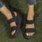 Women Minimalist Wedge Sandals With Thick Sole And Elastic Slingback 5