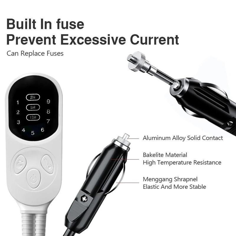 12V Electric Blanket Plush Heated Mattress For Car And RV Travel 2