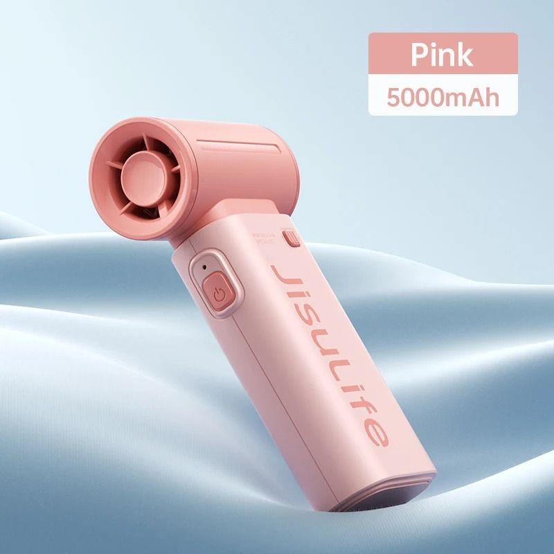 JISULIFE Handheld Turbo Fan With 5 Speeds And USB Rechargeable Power 9