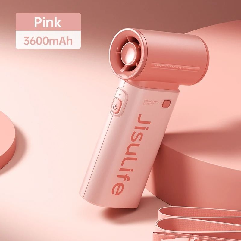 JISULIFE Handheld Turbo Fan With 5 Speeds And USB Rechargeable Power 6