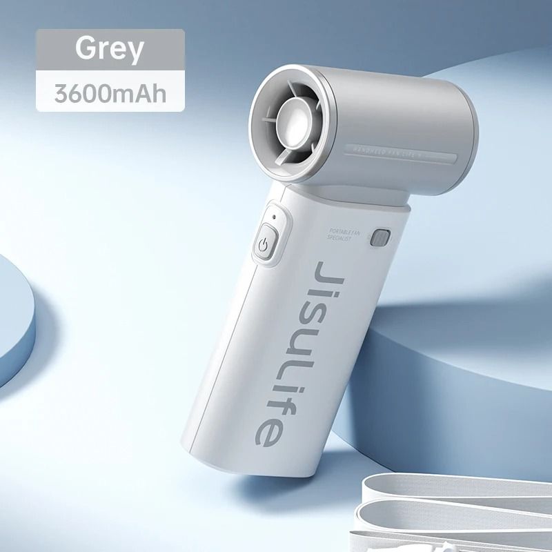 JISULIFE Handheld Turbo Fan With 5 Speeds And USB Rechargeable Power 7