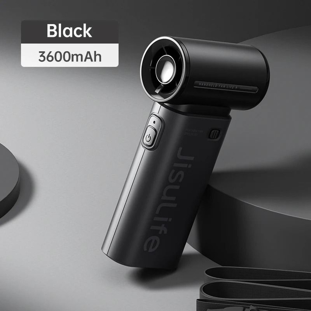 JISULIFE Handheld Turbo Fan With 5 Speeds And USB Rechargeable Power 8