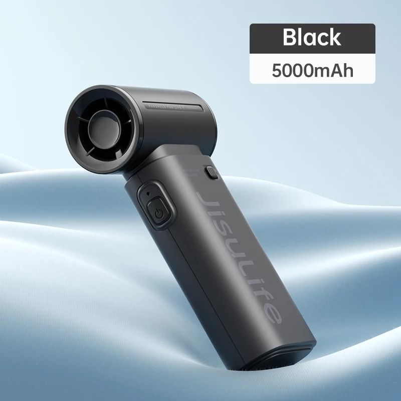 JISULIFE Handheld Turbo Fan With 5 Speeds And USB Rechargeable Power 11