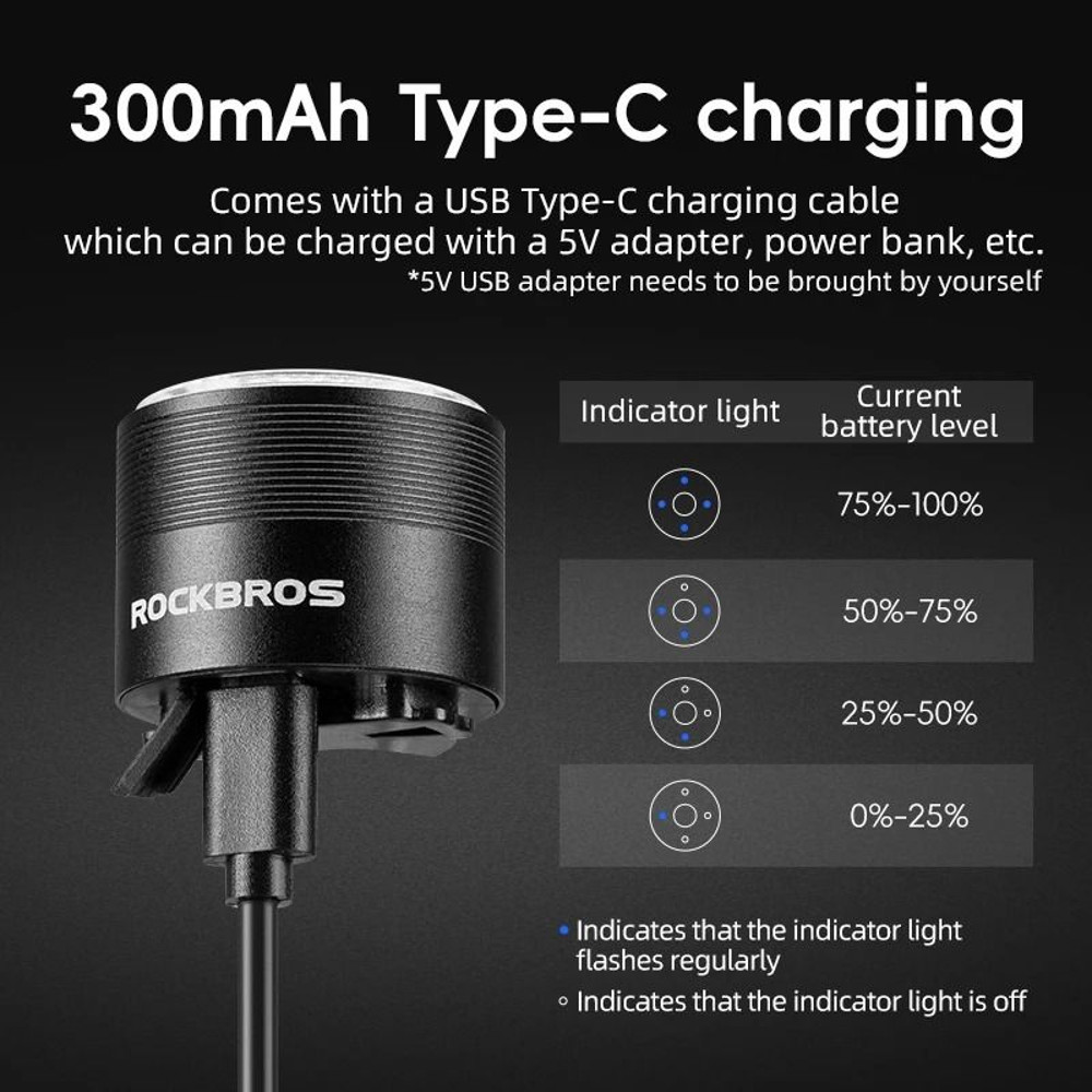 ROCKBROS Smart Brake Sensing Rear Bike Light With USB C And Waterproof Design 5