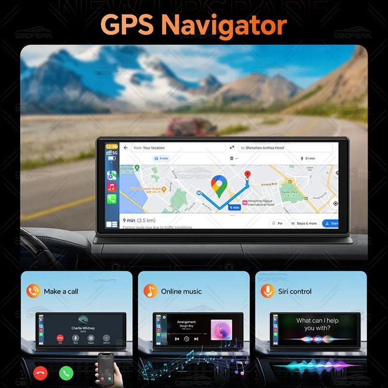 K8 Pro Touchscreen Car Dash Cam 5K With CarPlay Android Auto GPS And WiFi 3