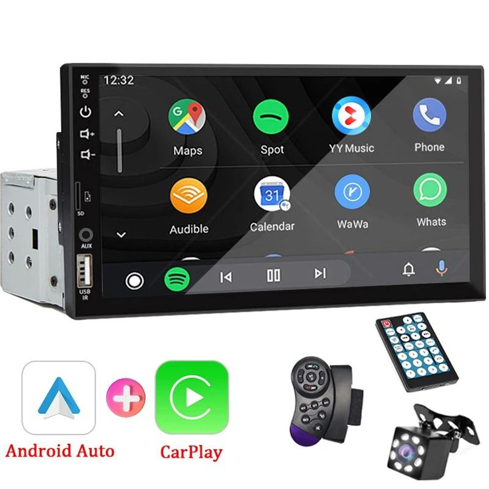 7 Inch Car Stereo With Touch Screen Carplay Android Auto Bluetooth FM AUX And MirrorLink 0