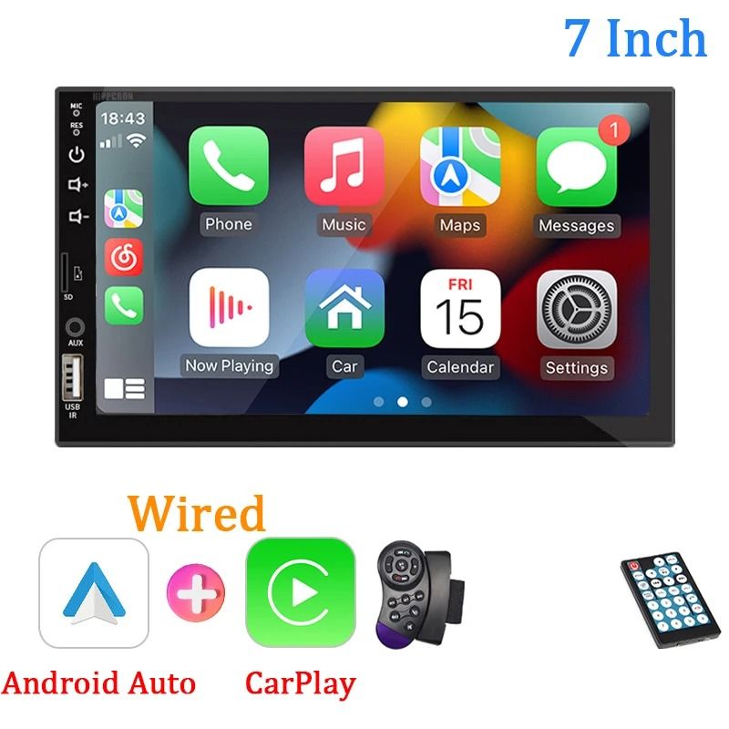 7 Inch Car Stereo With Touch Screen Carplay Android Auto Bluetooth FM AUX And MirrorLink 7