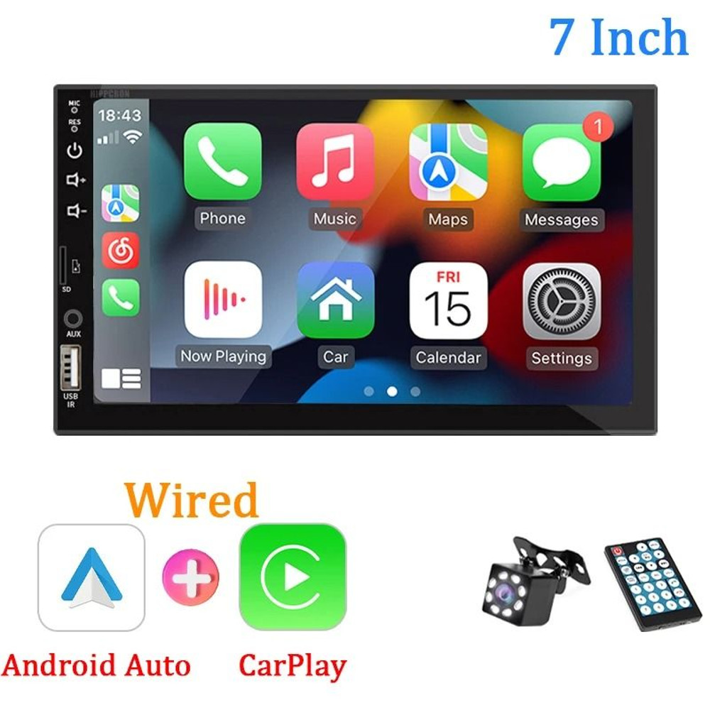 7 Inch Car Stereo With Touch Screen Carplay Android Auto Bluetooth FM AUX And MirrorLink 8