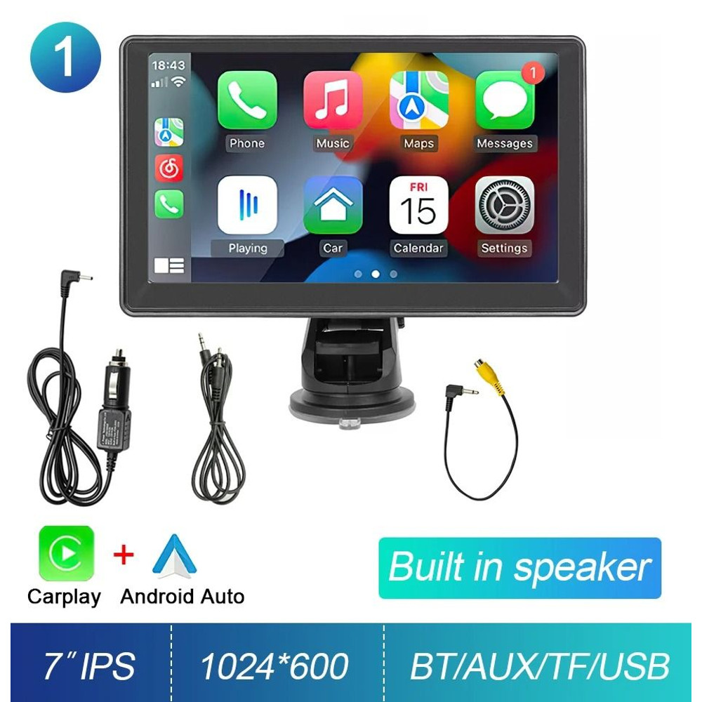 7 Inch Portable CarPlay Android Auto Touch Screen Car Radio With GPS Navigation And Rear View Camer 6