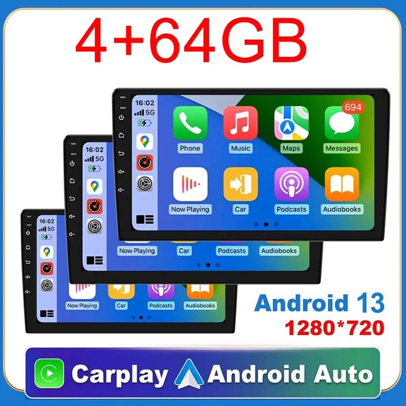 7 9 10 Inch Universal Android 13 2 Din Car Stereo With Carplay Android Auto Bluetooth GPS Navigatio 0