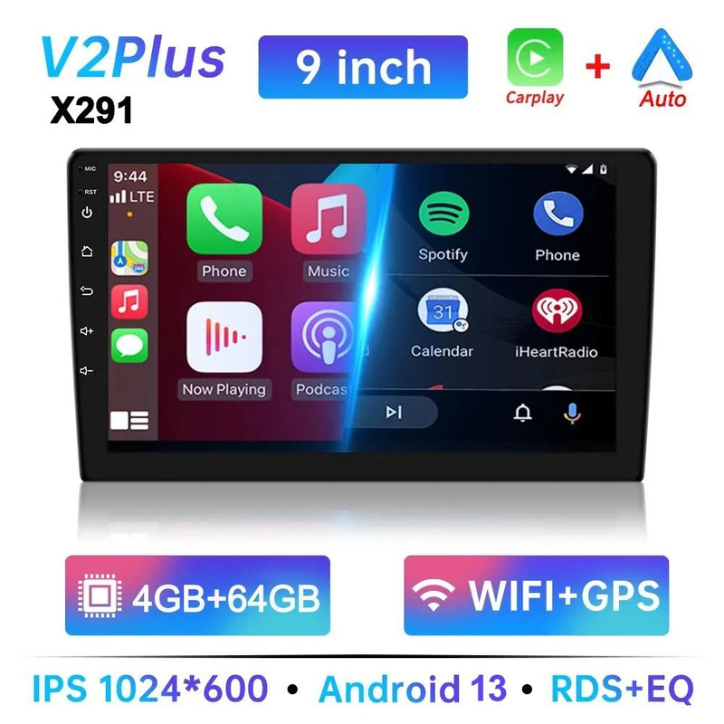 7 9 10 Inch Universal Android 13 2 Din Car Stereo With Carplay Android Auto Bluetooth GPS Navigatio 10
