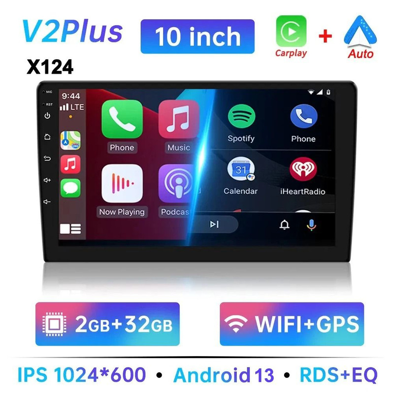 7 9 10 Inch Universal Android 13 2 Din Car Stereo With Carplay Android Auto Bluetooth GPS Navigatio 11