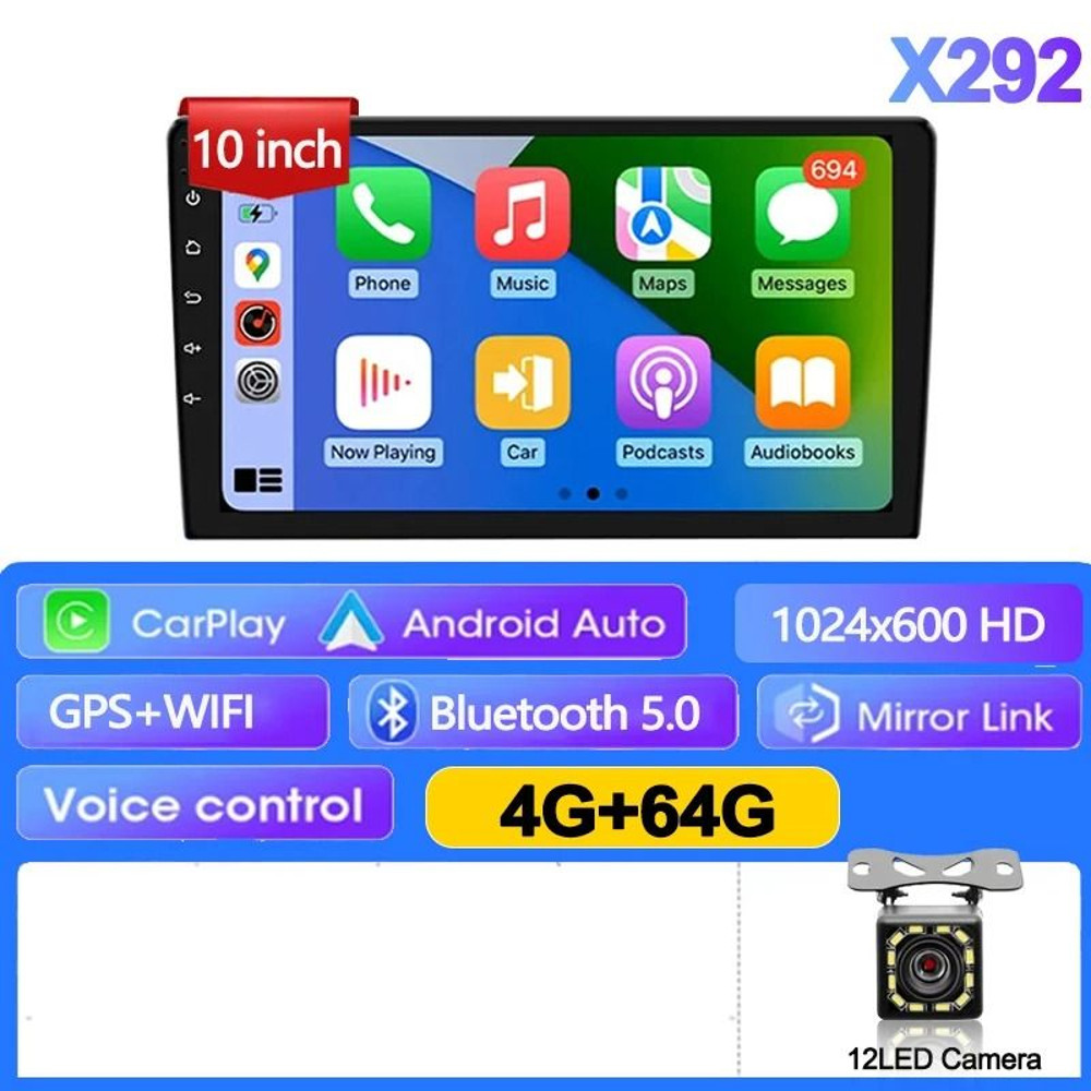 7 9 10 Inch Universal Android 13 2 Din Car Stereo With Carplay Android Auto Bluetooth GPS Navigatio 15