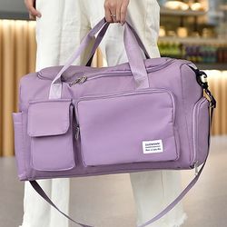 unixinu carry on travel duffle bag large capacity with shoe compartment