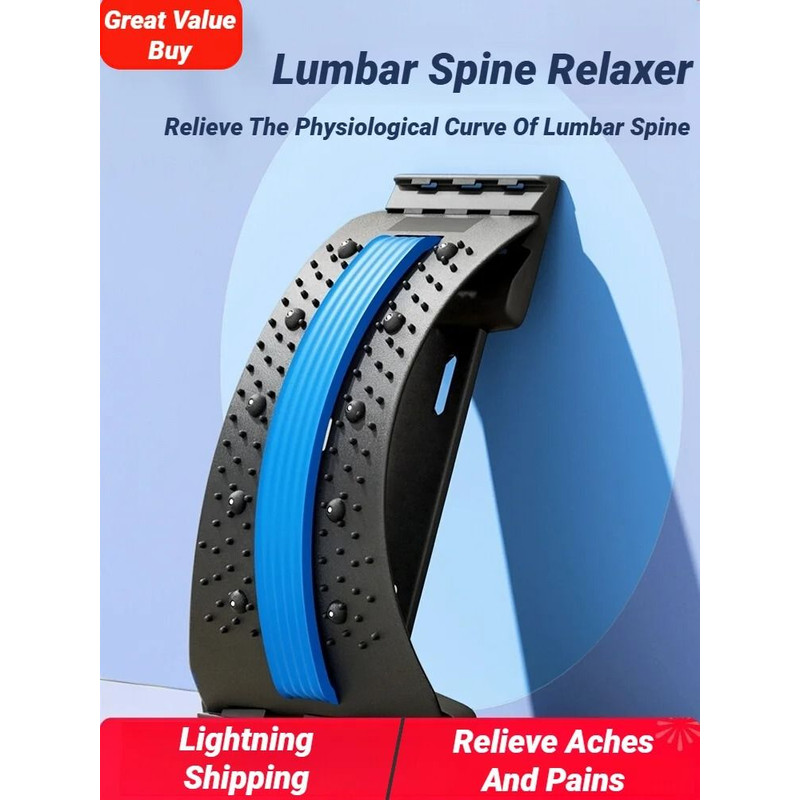 Spine Traction Back Stretcher Massage Device For Lumbar Pain Relief And Alignment 0