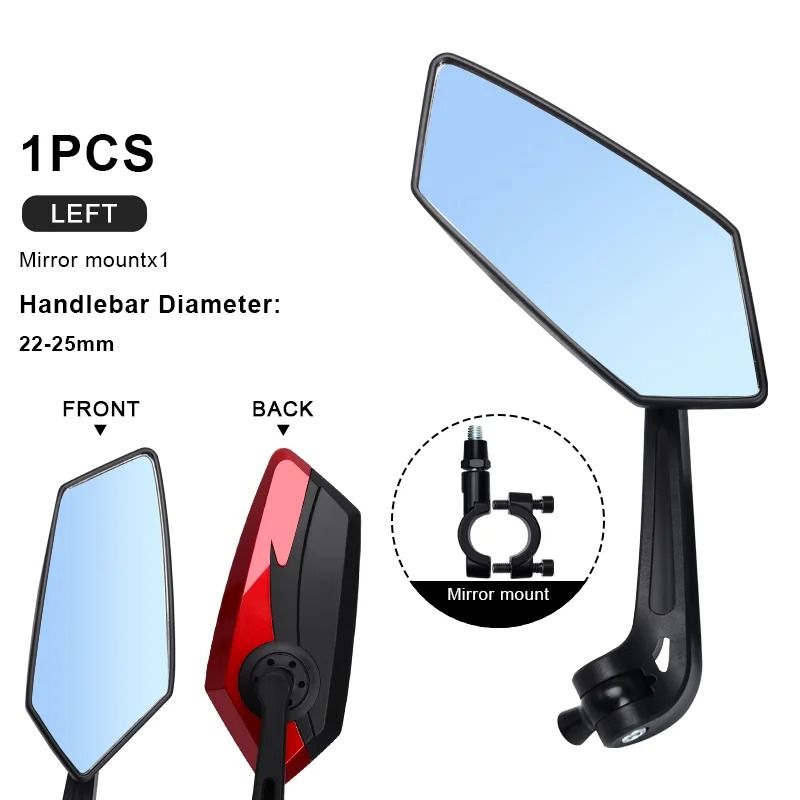 Wide Angle Bicycle Rear View Mirrors Set For Left And Right With Flexible Mount 9