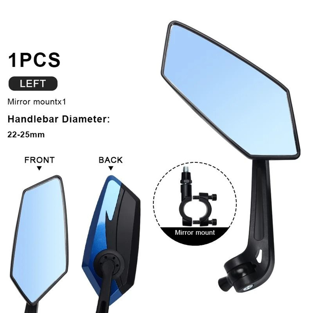 Wide Angle Bicycle Rear View Mirrors Set For Left And Right With Flexible Mount 10