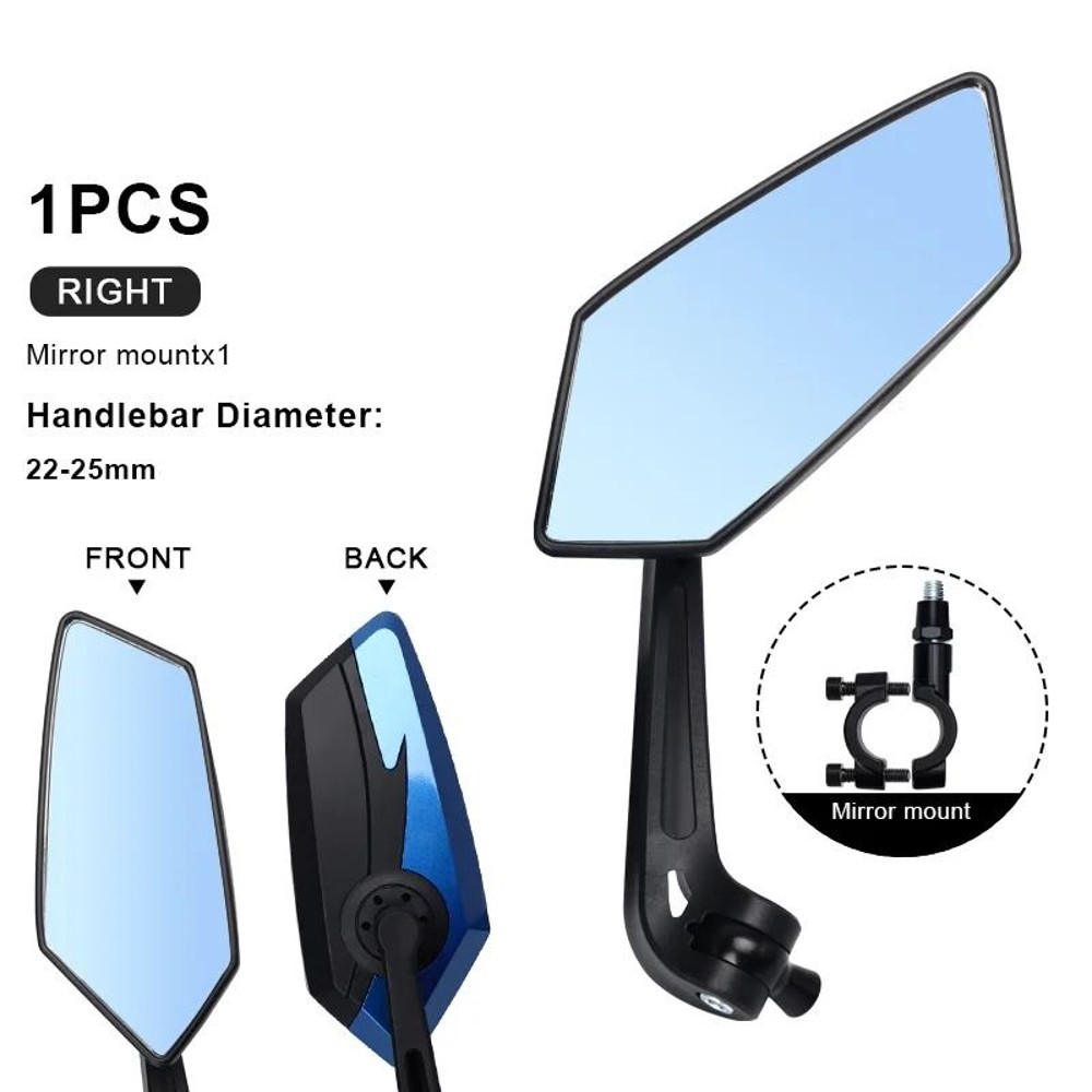 Wide Angle Bicycle Rear View Mirrors Set For Left And Right With Flexible Mount 13