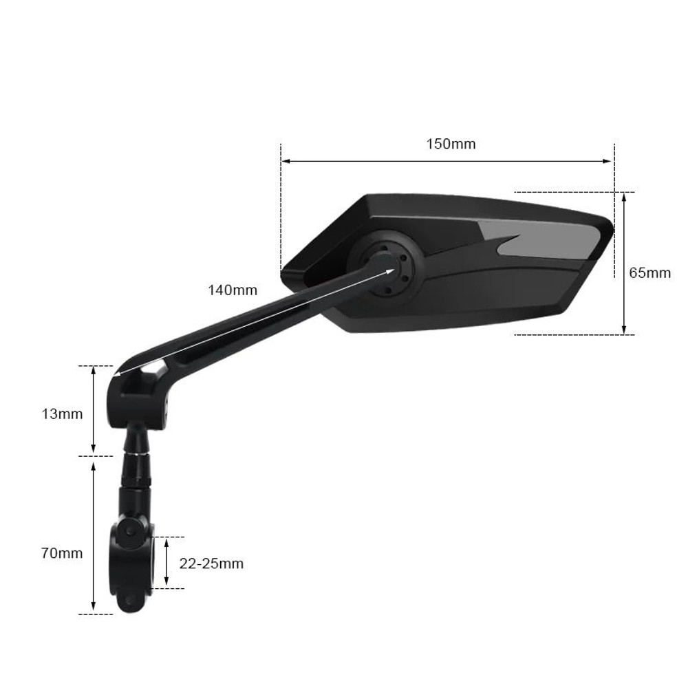Wide Angle Bicycle Rear View Mirrors Set For Left And Right With Flexible Mount 5