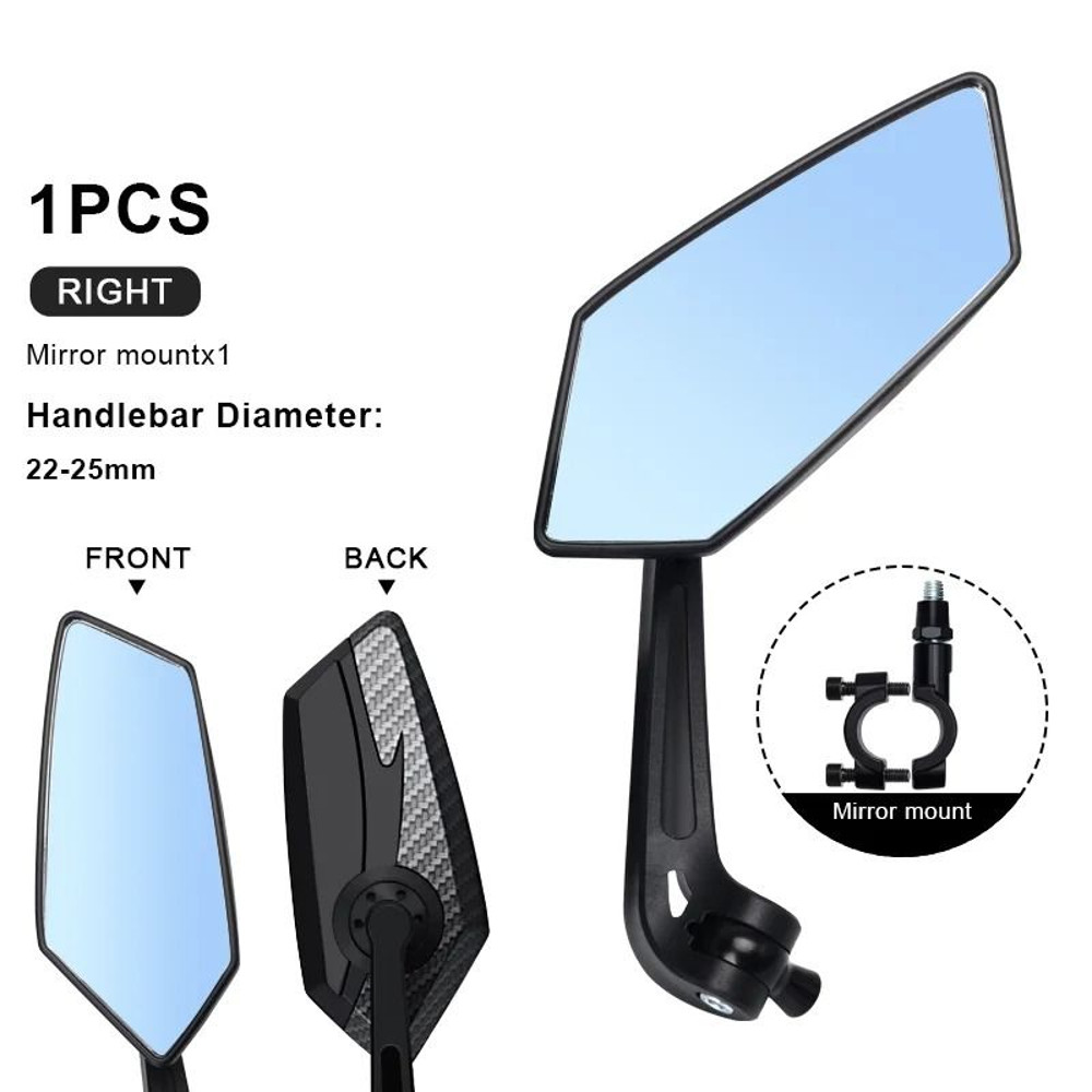 Wide Angle Bicycle Rear View Mirrors Set For Left And Right With Flexible Mount 6