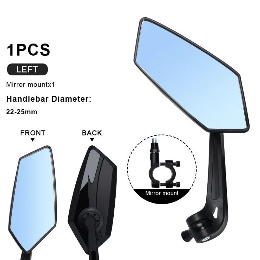 Wide Angle Bicycle Rear View Mirrors Set For Left And Right With Flexible Mount 8