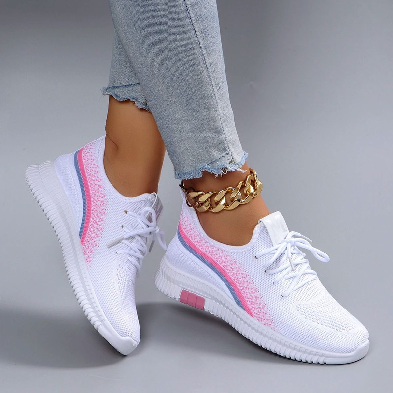 Women Breathable Mesh Flats Lightweight Casual Sneakers For Summer 0