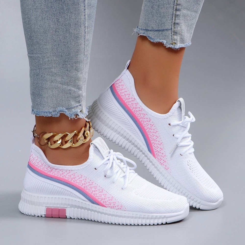 Women Breathable Mesh Flats Lightweight Casual Sneakers For Summer 6