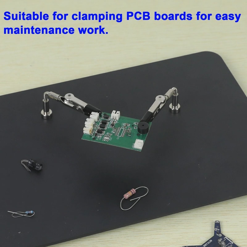 Toolour Magnetic Helping Hands With Flexible Arms And PCB Clamp For Soldering And Repair 4