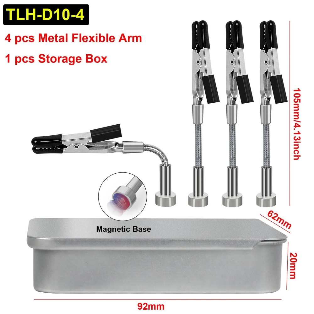 Toolour Magnetic Helping Hands With Flexible Arms And PCB Clamp For Soldering And Repair 8
