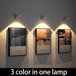 rechargeable led wall spotlight with motion sensor dimmable night light for decoration