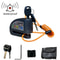 Motorcycle Bicycle Disc Lock With Alarm And Anti Theft Reminder Rope 0