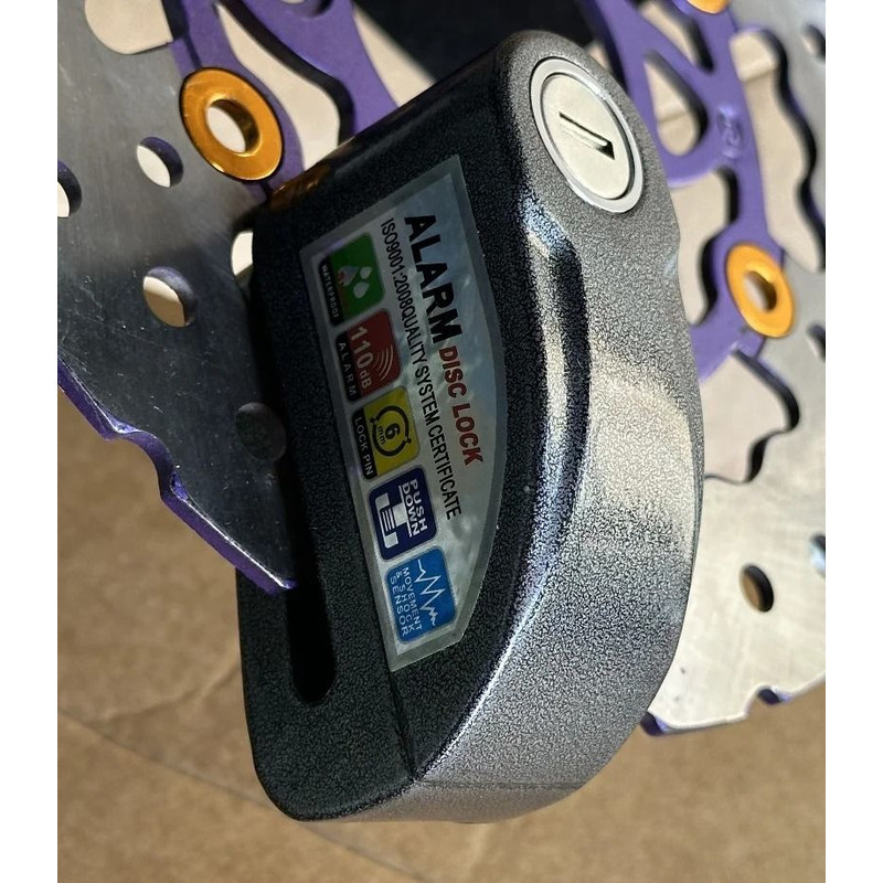 Motorcycle Bicycle Disc Lock With Alarm And Anti Theft Reminder Rope 4