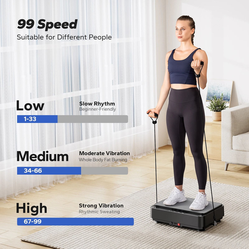 Merach Vibration Plate Exercise Machine For Lymph Drainage Pain Relief Weight Loss 5