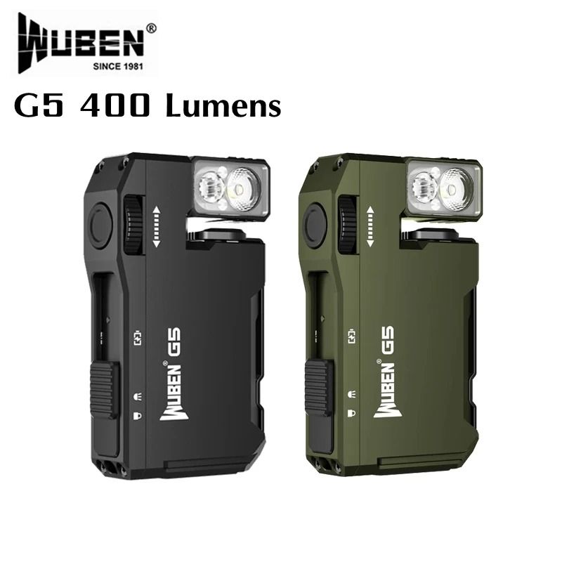 Wuben G5 EDC Flashlight Portable 400 Lumens Pocket Light With Rotating Head And Magnetic Base 0