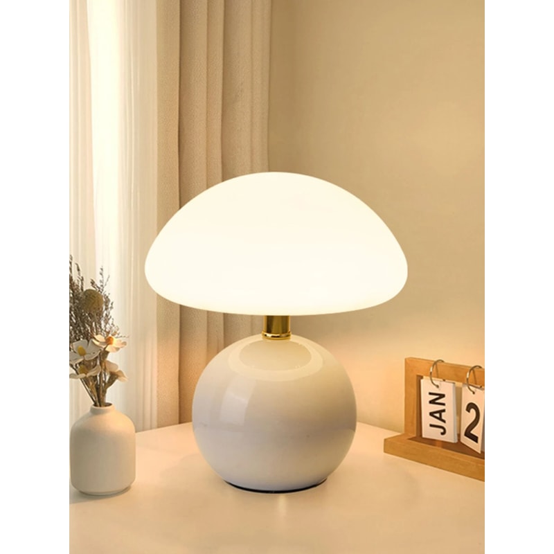 Mushroom USB Table Lamp Pink Orange Red White Yellow 0