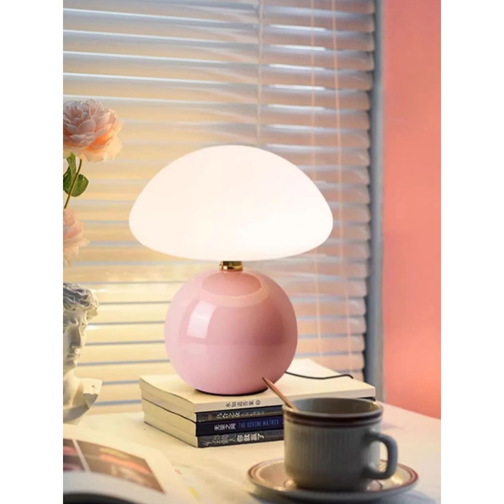 Mushroom USB Table Lamp Pink Orange Red White Yellow 1