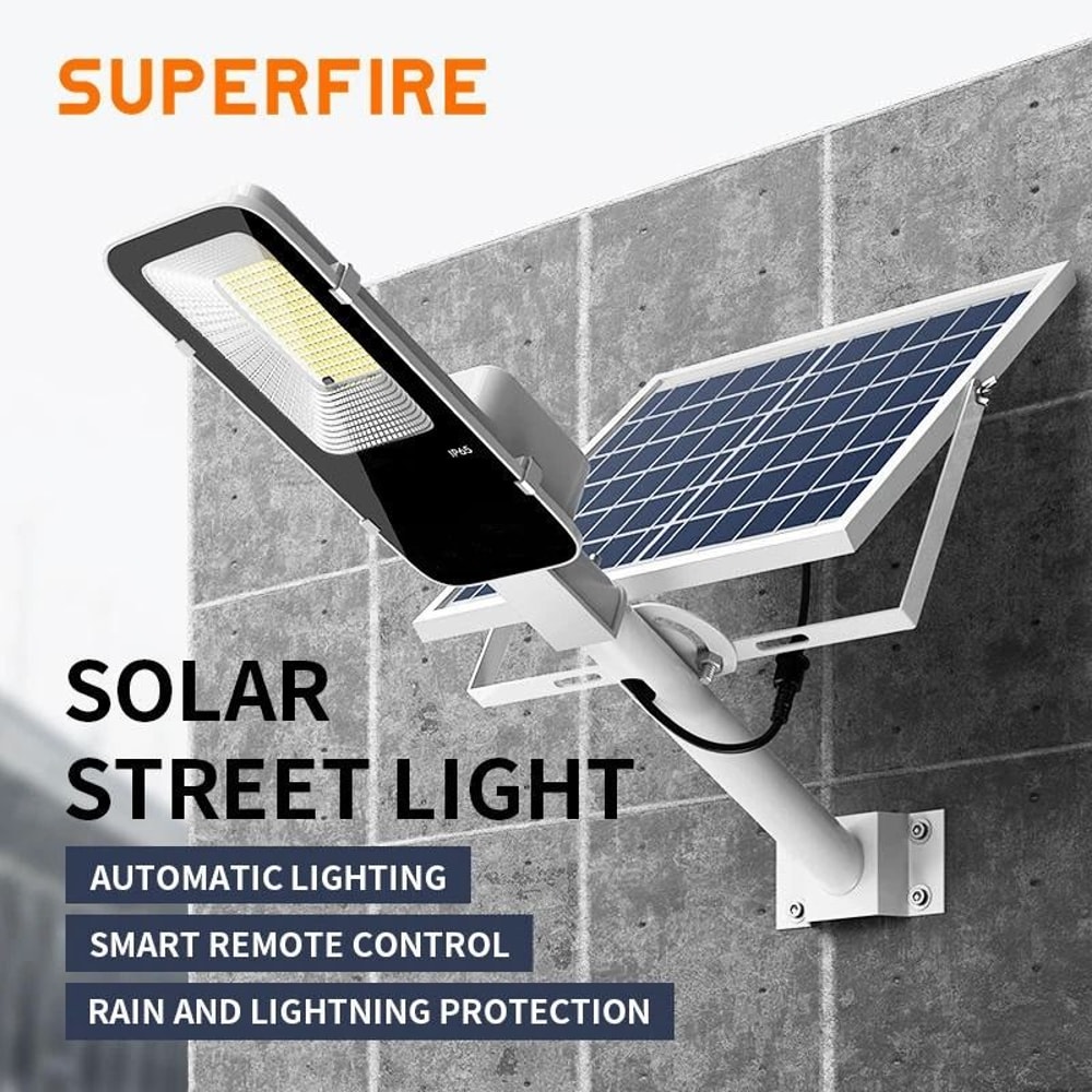 300W High Brightness Solar Outdoor Street Light 6000mAh Waterproof Automatic Dusk To Dawn 1