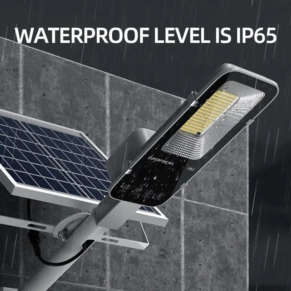 300W High Brightness Solar Outdoor Street Light 6000mAh Waterproof Automatic Dusk To Dawn 4
