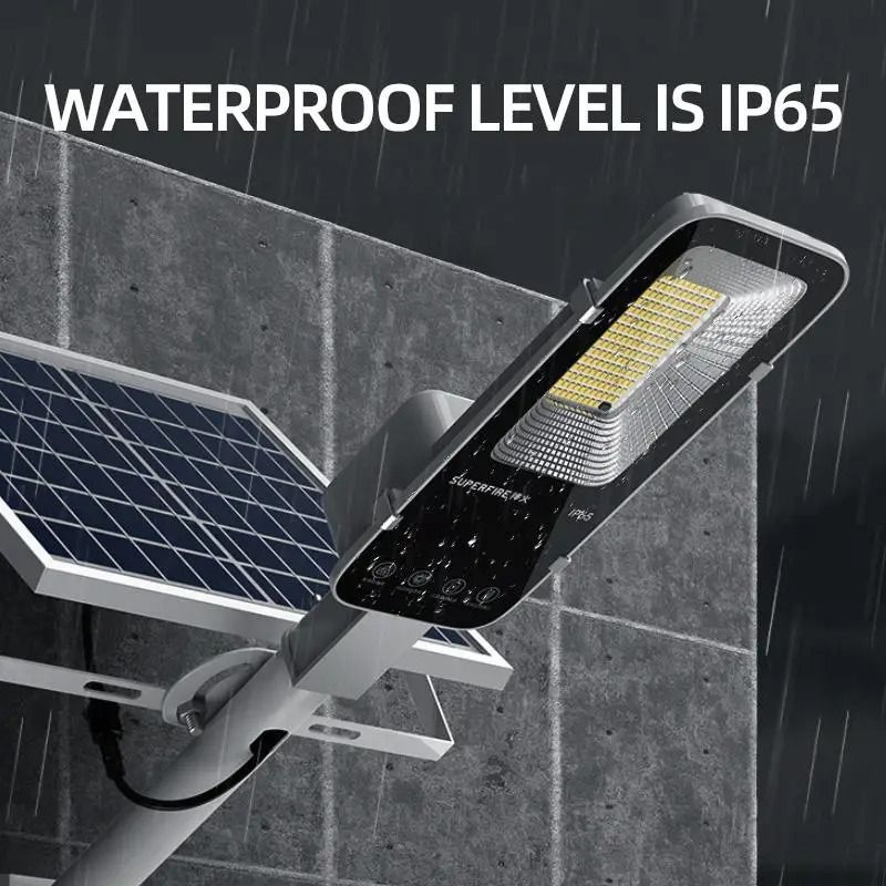 300W High Brightness Solar Outdoor Street Light 6000mAh Waterproof Automatic Dusk To Dawn 4
