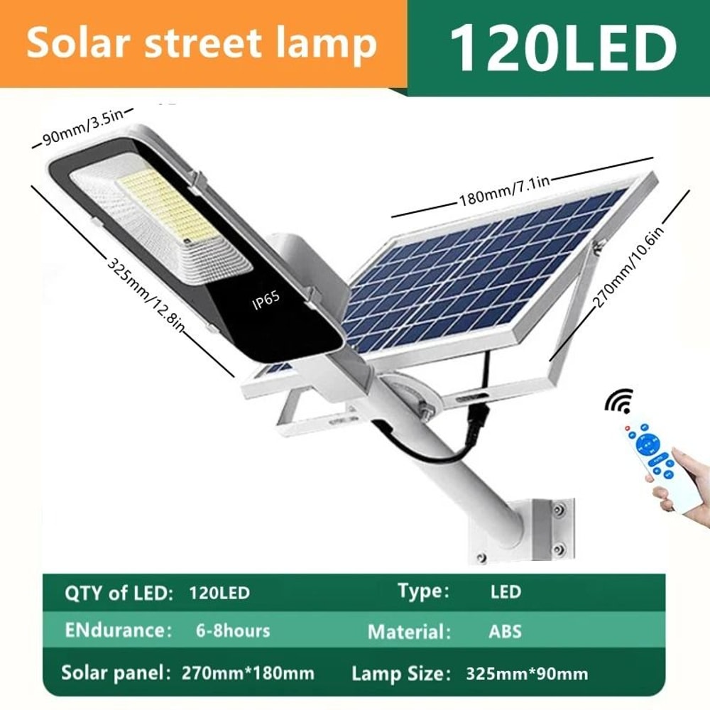 300W High Brightness Solar Outdoor Street Light 6000mAh Waterproof Automatic Dusk To Dawn 6