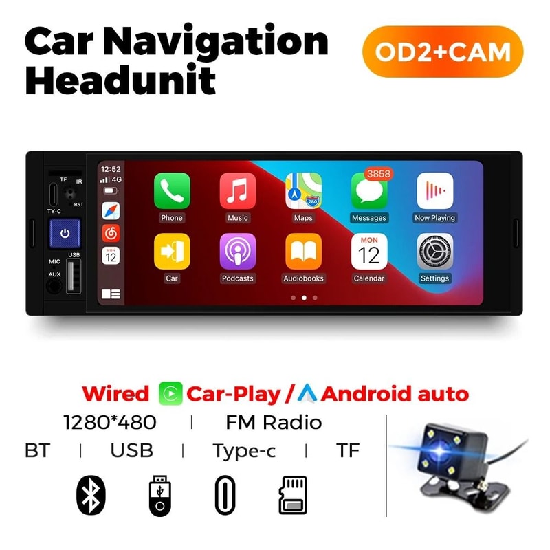 MEKEDE 686 Inch 1Din Carplay Android Auto MP5 Car Radio 12
