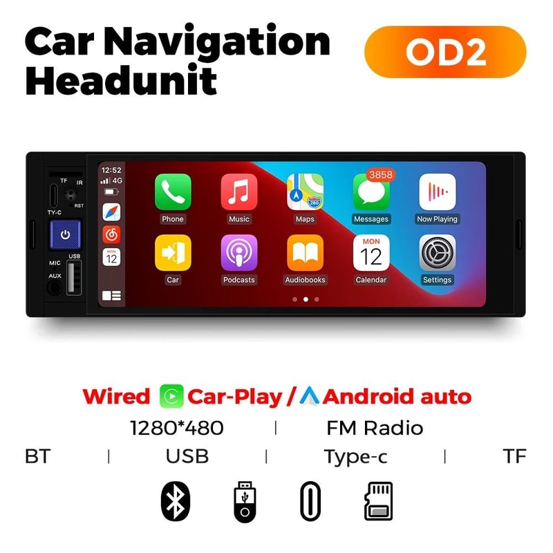 MEKEDE 686 Inch 1Din Carplay Android Auto MP5 Car Radio 7
