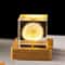 3D Dandelion Crystal Ball With Wood Stand Luminous Flower Sphere 9