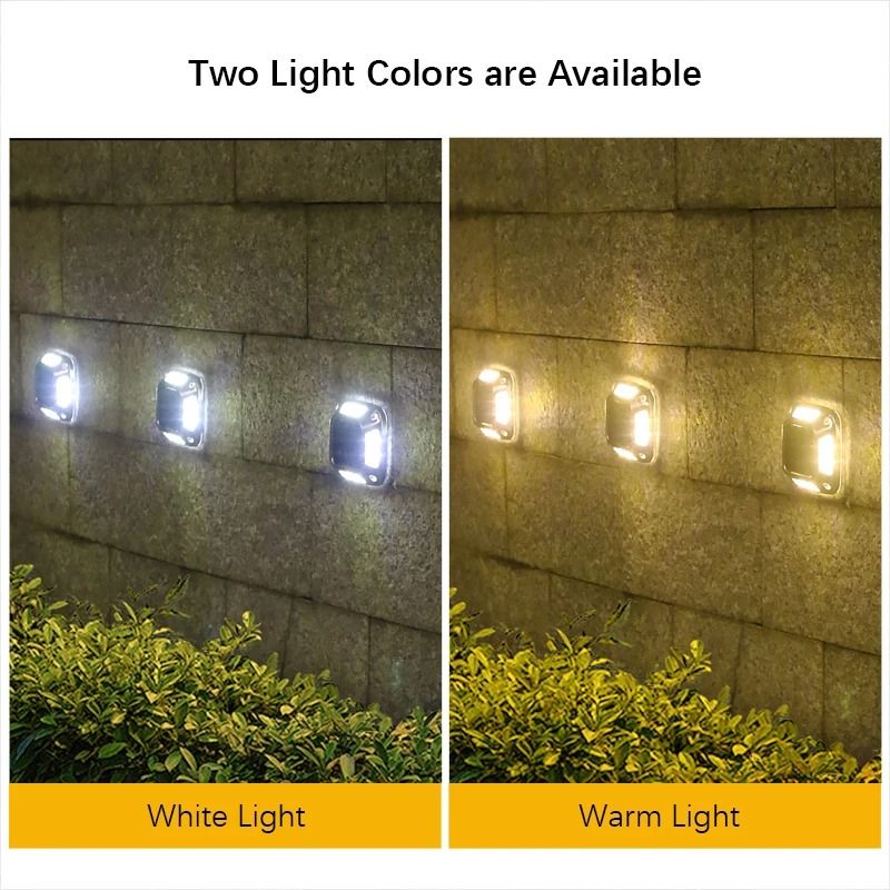 4PCS Solar Dock Lights 8LED Waterproof Wireless Outdoor Deck Driveway Lights 3