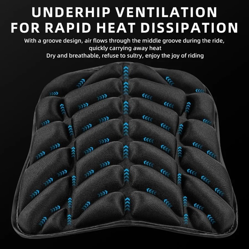 Motorcycle 3D Comfort Gel Seat Pad Universal Shock Absorbing Cushion 2