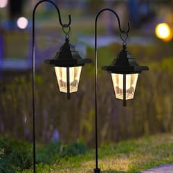 vintage hexagon solar pathway lights 2 pack