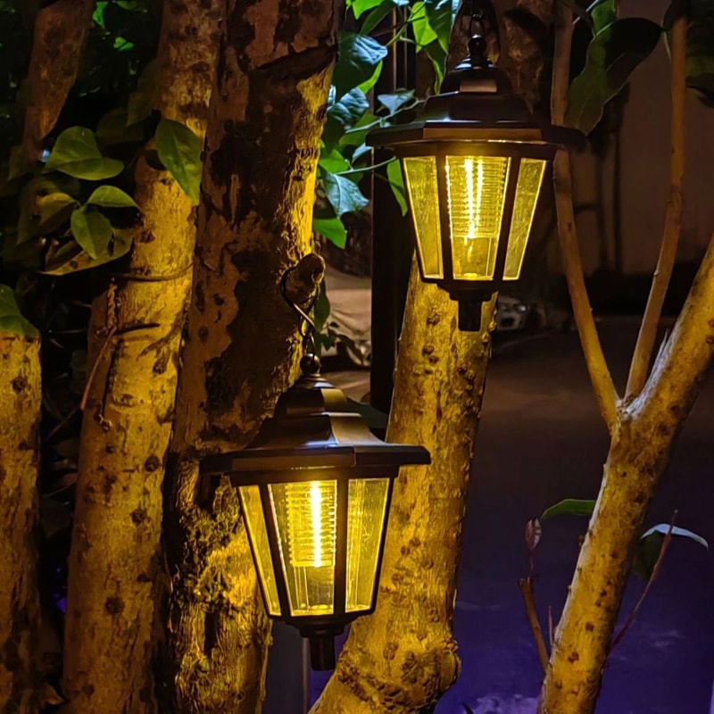 Vintage Hexagon Solar Pathway Lights 2 Pack 6