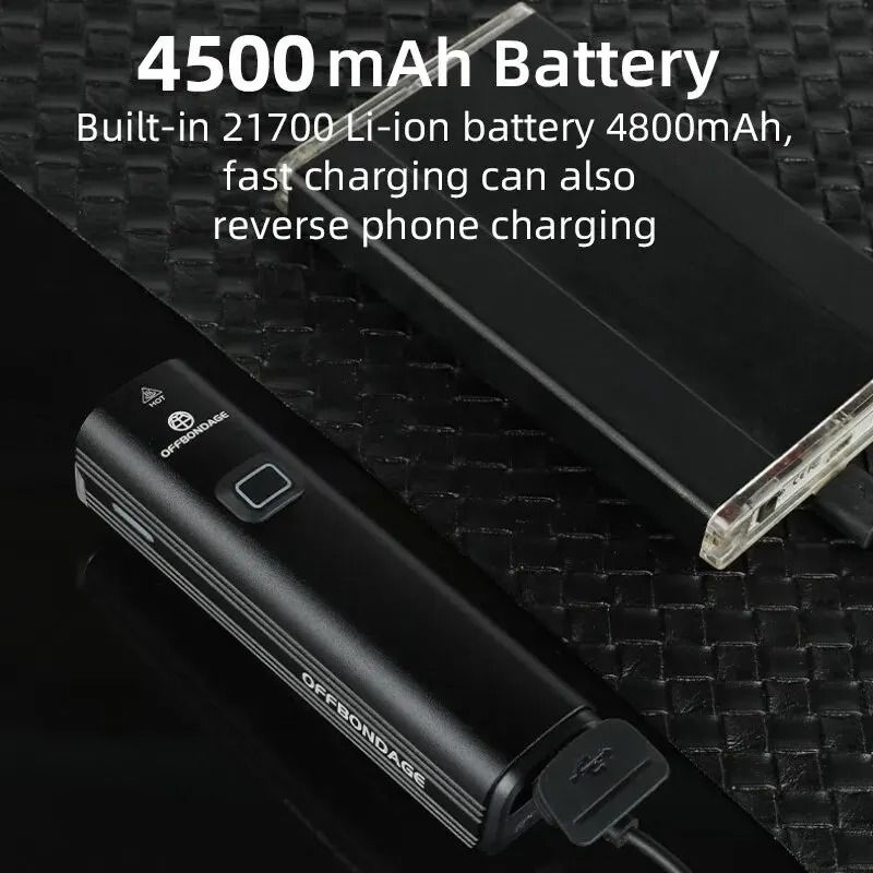 OFFBONDAGE 1000 Lumen Bike Headlight Power Bank Flashlight 3