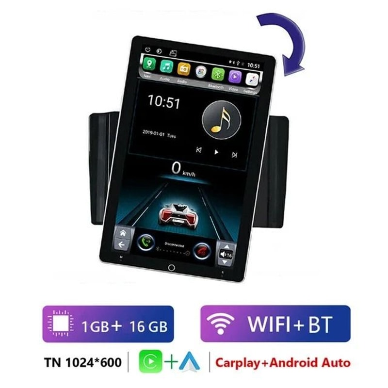 Android 15 0 101 Inch Automatic Rotate Car Radio Android Auto Carplay Multimedia Player 9